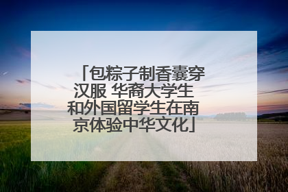 包粽子制香囊穿汉服 华裔大学生和外国留学生在南京体验中华文化