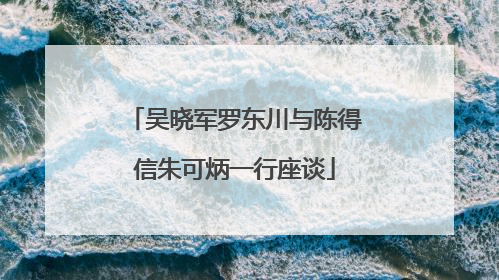 吴晓军罗东川与陈得信朱可炳一行座谈