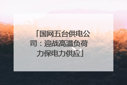 国网五台供电公司：迎战高温负荷 力保电力供应