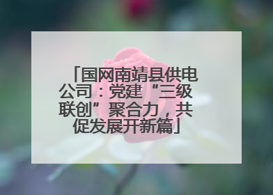 国网南靖县供电公司：党建“三级联创”聚合力，共促发展开新篇