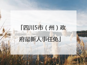 四川5市（州）政府最新人事任免