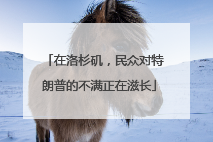 在洛杉矶，民众对特朗普的不满正在滋长