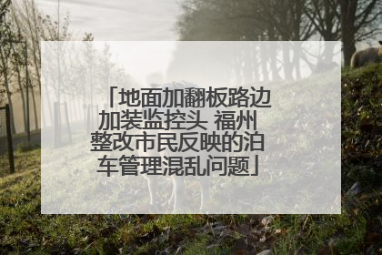 地面加翻板路边加装监控头 福州整改市民反映的泊车管理混乱问题