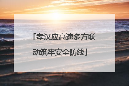 孝汉应高速多方联动筑牢安全防线