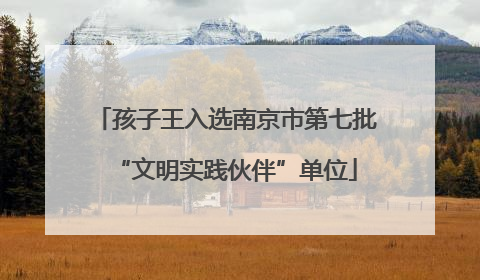 孩子王入选南京市第七批“文明实践伙伴”单位