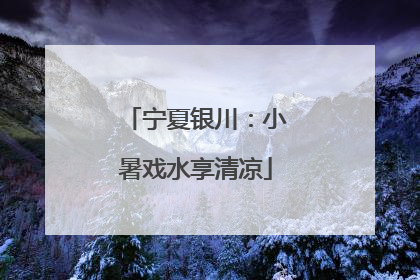 宁夏银川：小暑戏水享清凉
