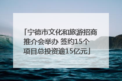 宁德市文化和旅游招商推介会举办 签约15个项目总投资逾15亿元