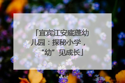 宜宾江安底蓬幼儿园：探秘小学，“幼”见成长
