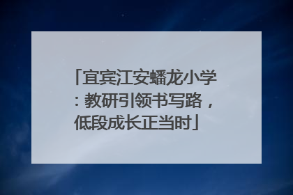 宜宾江安蟠龙小学：教研引领书写路，低段成长正当时