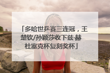 多哈世乒赛三连冠，王楚钦/孙颖莎收下兹·赫杜塞克杯复刻奖杯