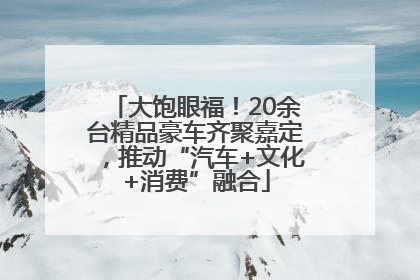 大饱眼福！20余台精品豪车齐聚嘉定，推动“汽车+文化+消费”融合