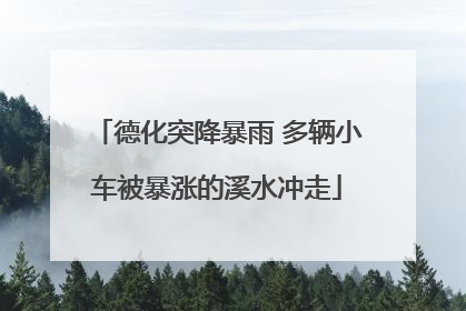 德化突降暴雨 多辆小车被暴涨的溪水冲走