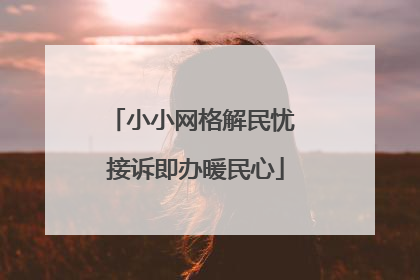 小小网格解民忧 接诉即办暖民心