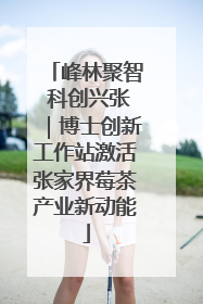 峰林聚智 科创兴张｜博士创新工作站激活张家界莓茶产业新动能