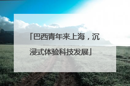 巴西青年来上海，沉浸式体验科技发展