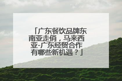 广东餐饮品牌东南亚走俏，马来西亚-广东经贸合作有哪些新机遇？