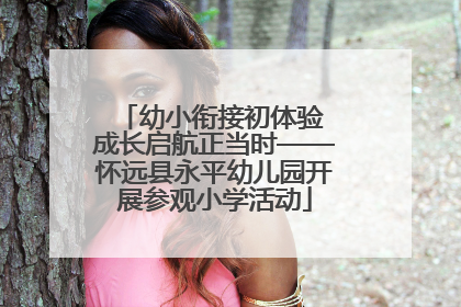 幼小衔接初体验 成长启航正当时——怀远县永平幼儿园开展参观小学活动