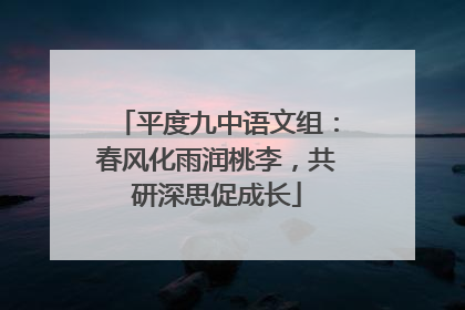 平度九中语文组：春风化雨润桃李，共研深思促成长