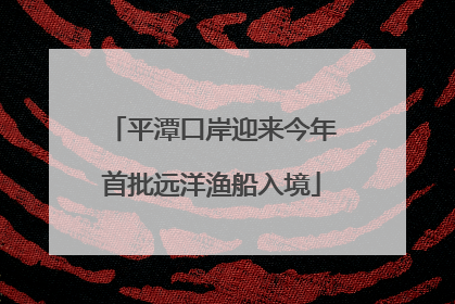 平潭口岸迎来今年首批远洋渔船入境