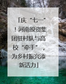 庆“七一”！河南投资集团驻村队与高校“牵手”，为乡村振兴添新活力
