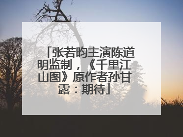 张若昀主演陈道明监制，《千里江山图》原作者孙甘露：期待