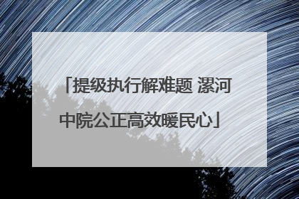 提级执行解难题 漯河中院公正高效暖民心
