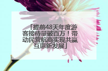 提前48天年度游客接待量破百万！带动民营航商实现共赢互惠新发展