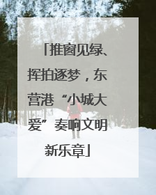 推窗见绿、挥拍逐梦，东营港“小城大爱”奏响文明新乐章
