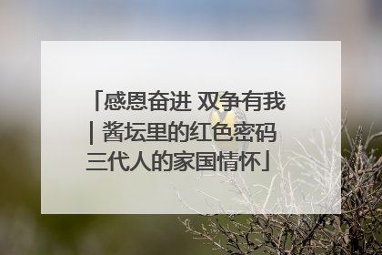 感恩奋进 双争有我｜酱坛里的红色密码 三代人的家国情怀