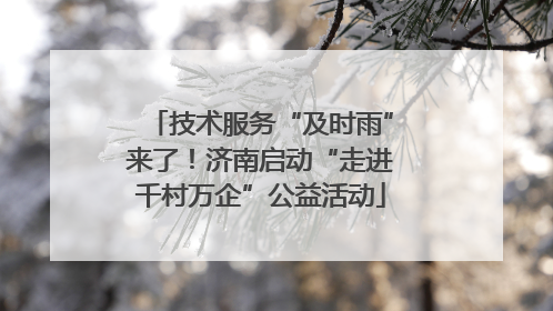 技术服务“及时雨”来了！济南启动“走进千村万企”公益活动