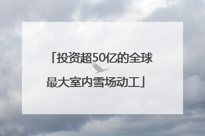 投资超50亿的全球最大室内雪场动工