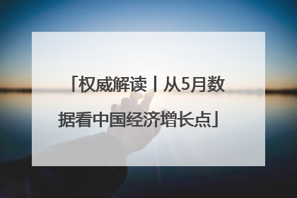 权威解读丨从5月数据看中国经济增长点