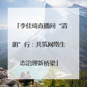 李佳琦直播间“清朗”行：共筑网络生态治理新桥梁