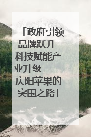政府引领品牌跃升 科技赋能产业升级——庆阳苹果的突围之路