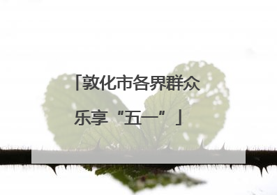 敦化市各界群众乐享“五一”