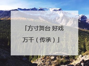 方寸舞台 好戏万千（传承）