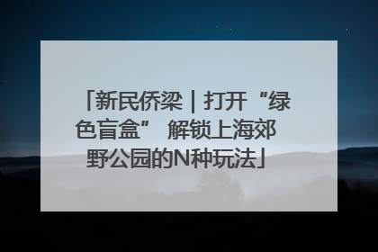 新民侨梁｜打开“绿色盲盒” 解锁上海郊野公园的N种玩法