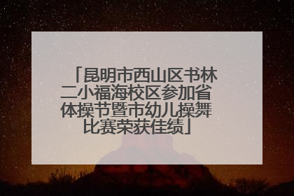昆明市西山区书林二小福海校区参加省体操节暨市幼儿操舞比赛荣获佳绩