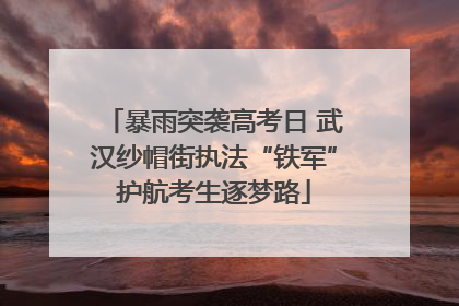暴雨突袭高考日 武汉纱帽街执法“铁军”护航考生逐梦路