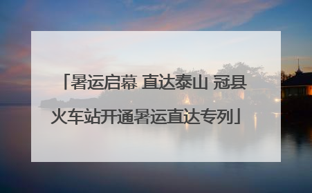 暑运启幕 直达泰山 冠县火车站开通暑运直达专列