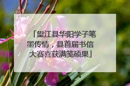 望江县华阳学子笔墨传情，县首届书信大赛喜获满笺硕果