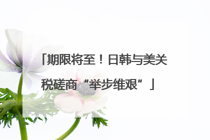期限将至！日韩与美关税磋商“举步维艰”