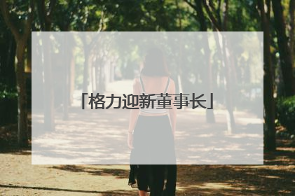 格力迎新董事长