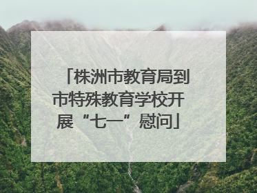 株洲市教育局到市特殊教育学校开展“七一”慰问
