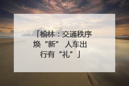 榆林：交通秩序焕“新” 人车出行有“礼”