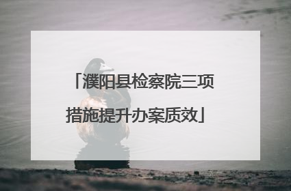 濮阳县检察院三项措施提升办案质效