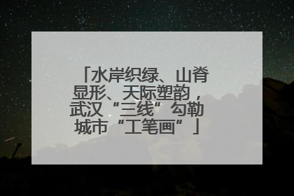 水岸织绿、山脊显形、天际塑韵，武汉“三线”勾勒城市“工笔画”