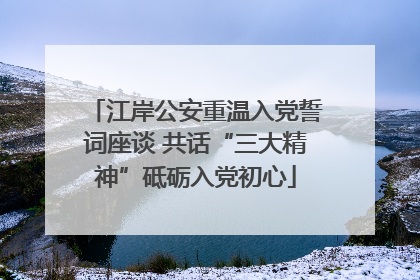 江岸公安重温入党誓词座谈 共话“三大精神”砥砺入党初心