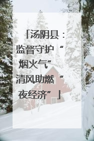 汤阴县：监督守护“烟火气” 清风助燃“夜经济”