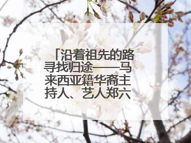 沿着祖先的路寻找归途——马来西亚籍华裔主持人、艺人郑六月的寻根故事